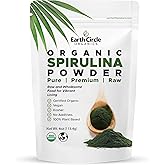 Spirulina Powder, Kosher, Raw and Non-Irradiated | Pure Vegan Protein | Premium Superfood, High in Amino Acids and Antioxidants - 4 Ounce