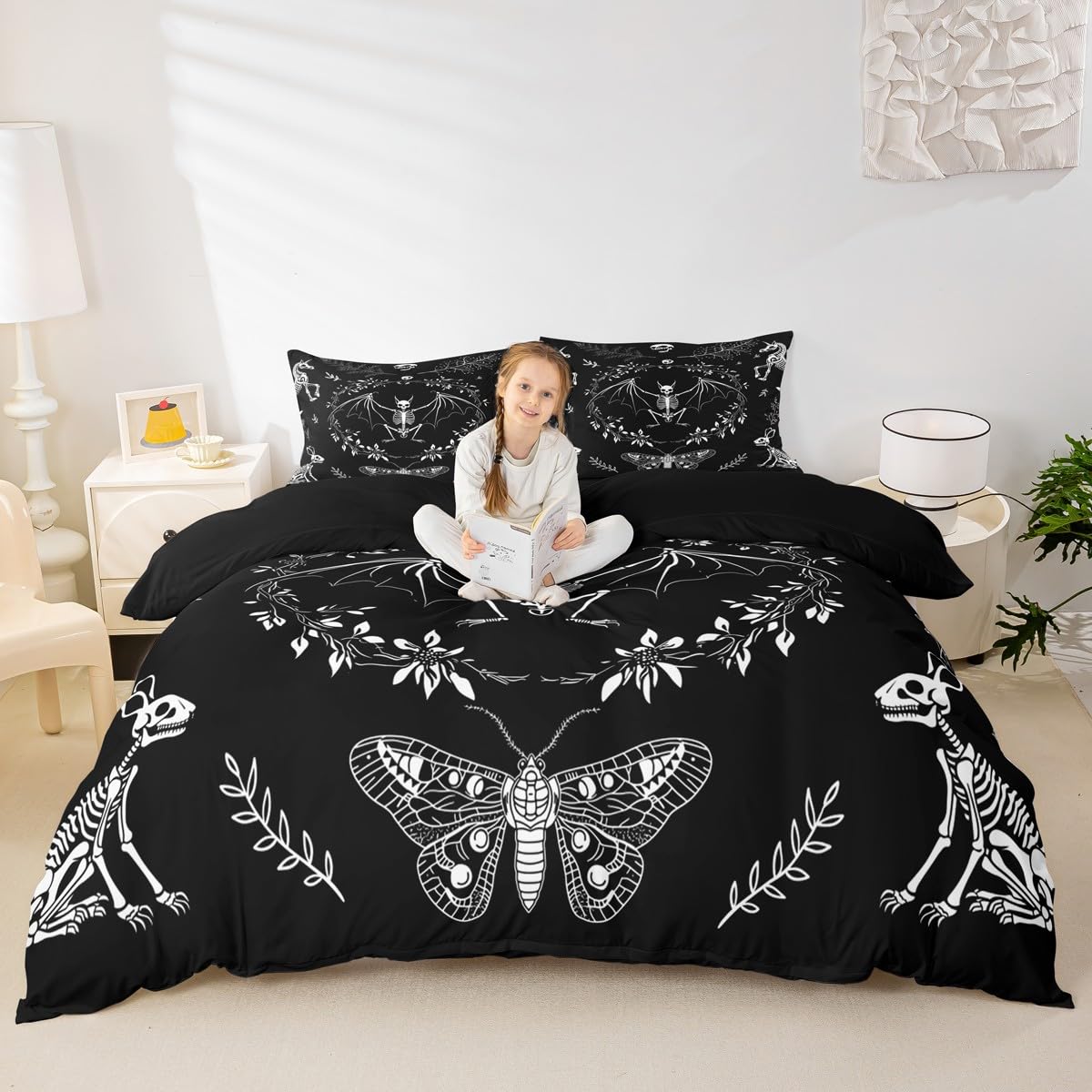 Castle Fairy Moth Animal Theme Duvet Cover Queen