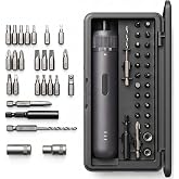 Kartop Electric Screwdriver Kit with 21 Magnetic Bits, Cordless Screwdriver 2000mAh Battery, Rechargeable Power Screwdriver with LED Light