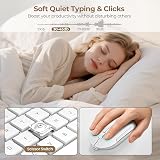 Seenda Wireless Keyboard and Mouse SK38-3 Ultra Slim USB UK Layout Silver White view 4