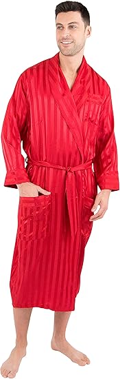red satin robe mens
