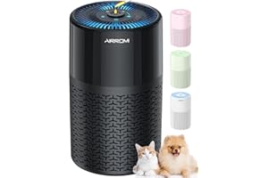 AIRROMI Purificateurs d'air pour chambre à coucher et maison, jusqu'à 200 m², filtre à charbon actif, avec éponge parfumée po