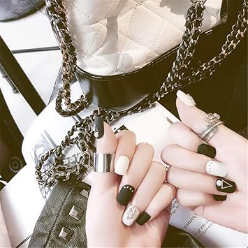 Lot De 24 Faux Ongles Fausse Artificielle Ongles Courts