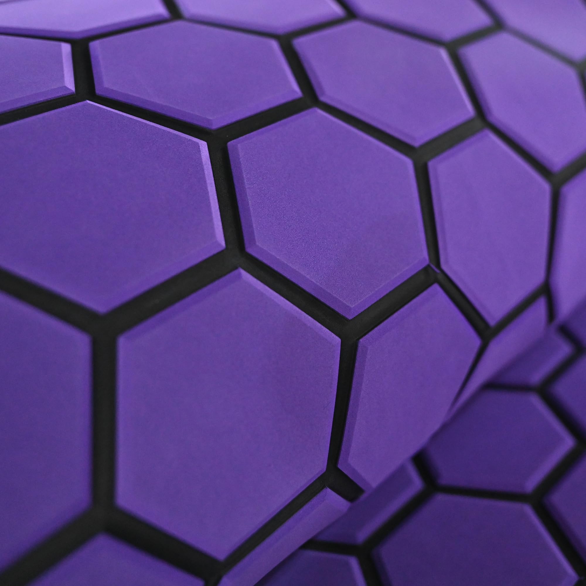 Photo 1 of 102.3"X43.31" /37.7" New Hexagon EVA Self-Adhesive Boat Flooring and Decorative Fish for Yacht Pool Boat Flooring Sheet Thick Non-Skid mat (New Hexagon, Purple and Black, 102.3"X37.7")