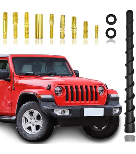 Steadfast Auto 24 Inch Spiral-Flex Fixed Mast Antenna – Spring Steel Replacement For Jeep Grand Cherokee