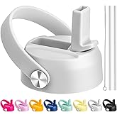 Bluwing Straw Lid for Hydroflask, Lids with Straw for Hydro Flask 12 16 18 20 32 40 64oz Wide Mouth Water Bottles, Replacement Cap Lid for Hydroflask, BPA Free