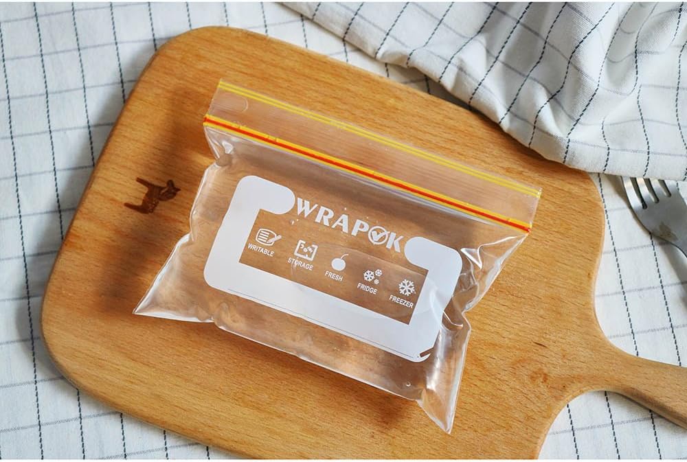 WRAPOK Small Freezer Bags Ziplock Sandwich Food Bags Reusable Snack Lunch Bag for School Kids - 6.3 x 4 Inch(100 Count) - Image 4