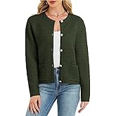 Hody Lovy Women's Knit Cardigan Sweaters Casual Long Sleeve Open Front Button Down Trendy Jackets Outerwear