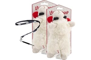 moofin Lamb Chop Mini, Bundle with Ss Pet Training Whistle, Lamb Dog Toy, Plush Squeaky 6" Dog Chew Toys for Interactive Play, Soft & Cuddly for Pets, Ideal for S-M Dogs~ [Pack of 2]