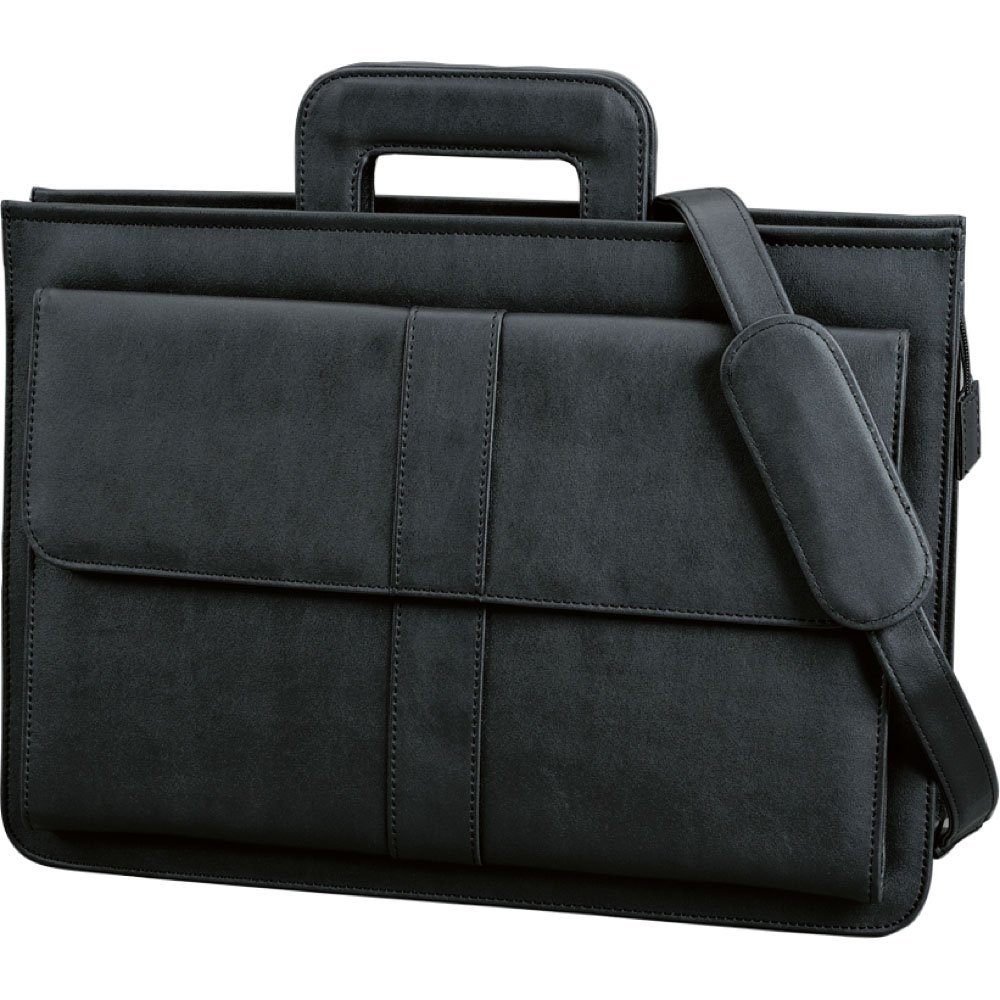 Alassio - 41024 AVERSA - briefcase with retractable handles, imitation leather, black
