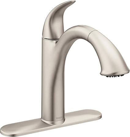 Moen 7545SRS Camerist - Grifo de cocina de arco bajo con un solo