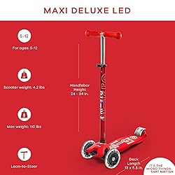 Micro Kickboard - Maxi Deluxe LED - Three