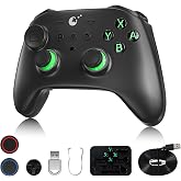 GuliKit TT Pro Wireless Controller (Black) -950mAh and Auto Wake-Up | For PC, Android, iOS, Switch 1/2, 720&deg; Adjustable TMR Joystick, 4 Detachable Metal Back Buttons