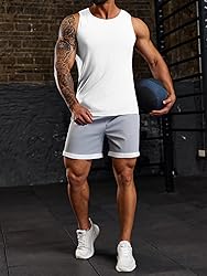 Runcati Men's Ribbed Tank Tops 2 Pack Knit