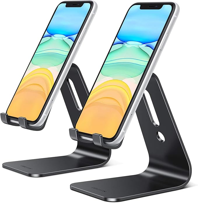 OMOTON Phone Stand, 2Packs Mobile Phone Stands Phone Holders for Desk