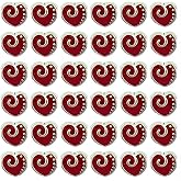 PONABEADIY 1 Box 50PCS Red Enamel Heart Beads with Large Holes Valentine Antique Metal Silver European Alloy Loose Spacer Love Bead Bulk for Jewelry Making Bracelets Necklaces DIY Crafts Supplies