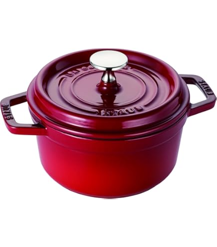 Amazon.com: Staub 40508-865 Picot Cocotte Round Chiffon Rose