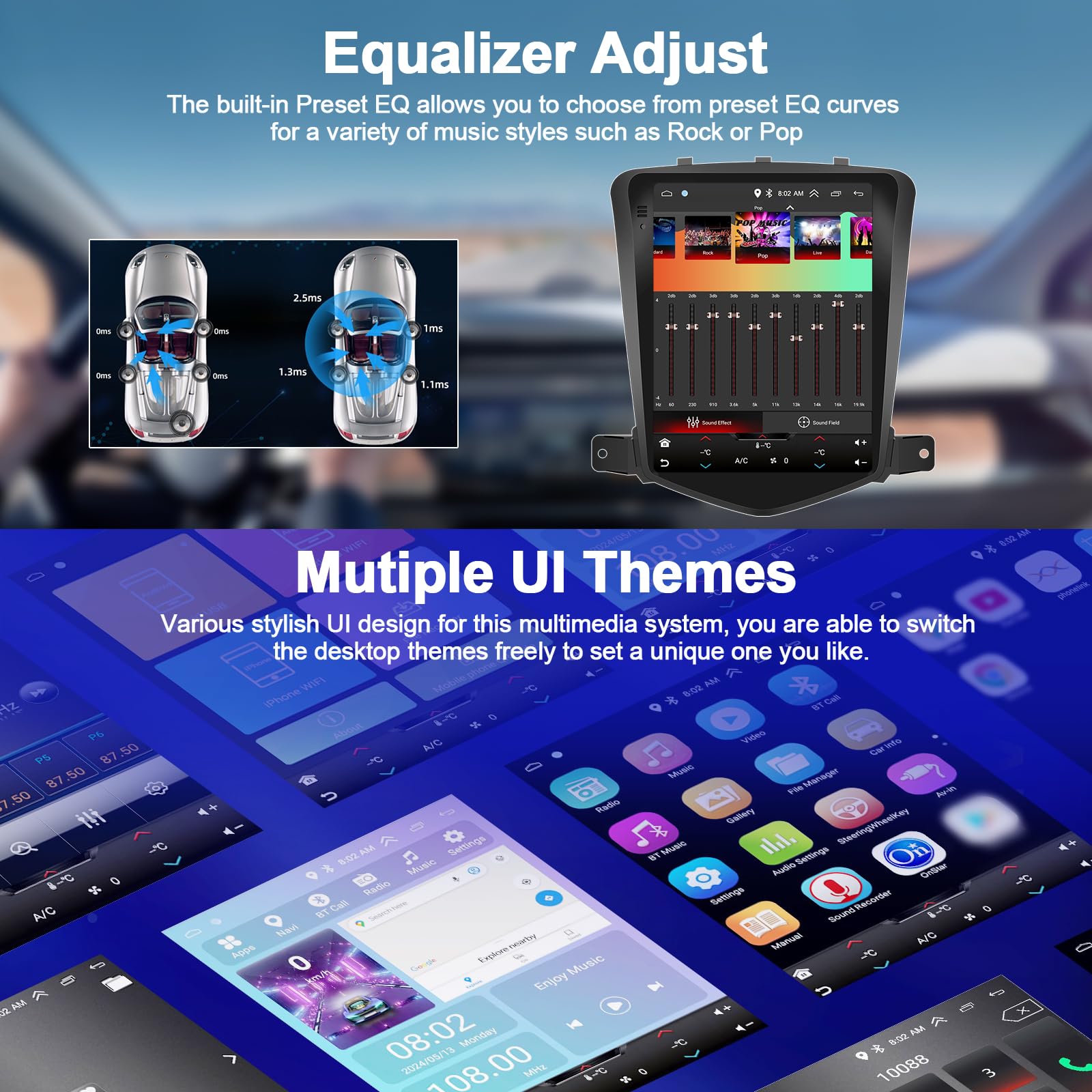 2G+64G Car Radio for Chevrolet Chevy Cruze 2010-2015 with Wireless CarPlay Android Auto 9