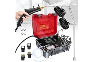 Handheld Steam Cleaner,HCCTWOOW 1500W High Pressure Steamer for Cleaning,Portable Steam Cleaning for Home Use,Ready in 15s,230℉ High Heat Steam (Red-High Heat Steamer)