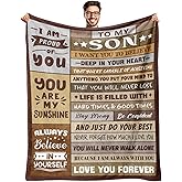 BAOERN Gifts for Son Adult - Son Gifts from Mom Dad - Best Birthday Gifts for Son - Adult Son Gift Ideas - Christmas Valentines Day Graduation Gifts for Son - to My Son's Blanket 60"X80"