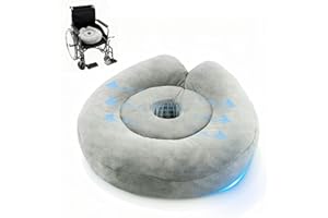 FOITLE Donut Pillow for Tailbone Pain Relief, Adjustable Hemorrhoid Seat Cushion with Removable Insert & Fixing Strap, Coccyx Pillow for Wheelchair, Office Chair, Postpartum & Sciatica Support