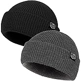KIEPTOMIK Fisherman Beanie Roll-up Edge Trawler Beanie Skullcap Watch Hat Knit Short Cap