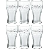 ADERIA B5469 Coca-Cola Genuin Glass, Clear, 12.5 fl oz (370 ml), Set of 6, Made in Japan, Highball Cup, Wedding, Celebration, Beer, Stylish, Gift, Glass, Sake, Birthday, Women, Tumbler, Men's,
