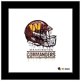 Trends International Gallery Pops NFL Washington Commanders - Drip Helmet Wall Art Wall Poster, 12.00" x 12.00", Black Frame Version