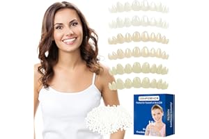 WALEJUC Tooth Repair Kit，Temporary Natural Shade for Filling The Gap, Moldable Thermal Beads Replacement Kit Replace The Missing or Broken Tooth-6PCS-D39