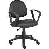 Boss Office Products Posture Task Chair with Loop Arms in Black