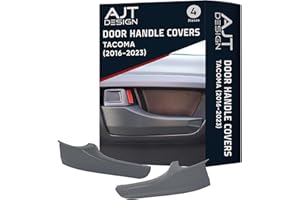 AJT DESIGN Car Door Handle Cover Compatible with Toyota Tacoma (2016-2023) | Door Handle Cover for Chrome Delete | ABS Plasti
