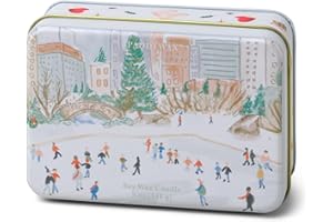 Paddywax Holiday Candles Small 2-Wick Scented Soy Wax Candle in Tin, 5-Ounce, Mistletoe & Mint