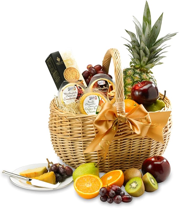 Fresh Fruit, Cheese & Biscuits Gift Basket Amazon.co.uk