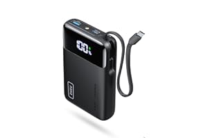 INIU 20000mAh Power Bank, Small Fast Charging 45W Portable Charger, USB C in&out Battery Pack with Built in Cable, Travel Pow