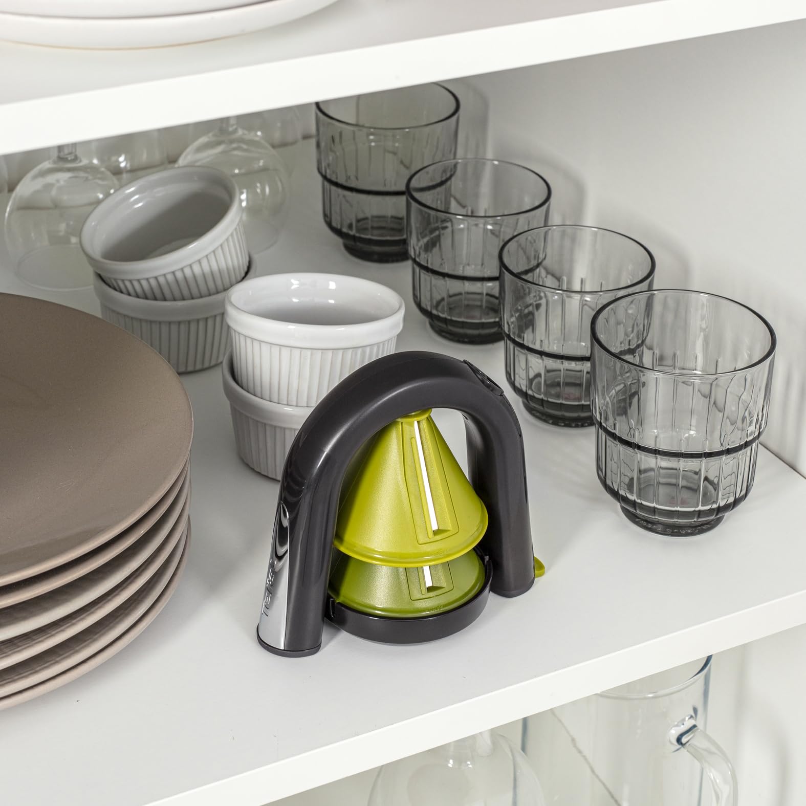 TEFAL Ingenio Spiralschneider, einfache Anwendung, Reinigung und Aufbewahrung, Zubereitung von frischem Gemüse, beinhaltet 2 Aufsätze, grün/schwarz, K22980 5