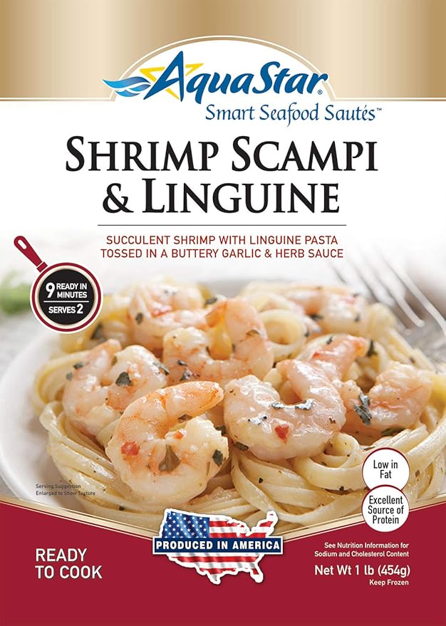 Aqua Star, Shrimp Scampi and Linguine Saute, 16 oz (Frozen) Grocery & Gourmet Food