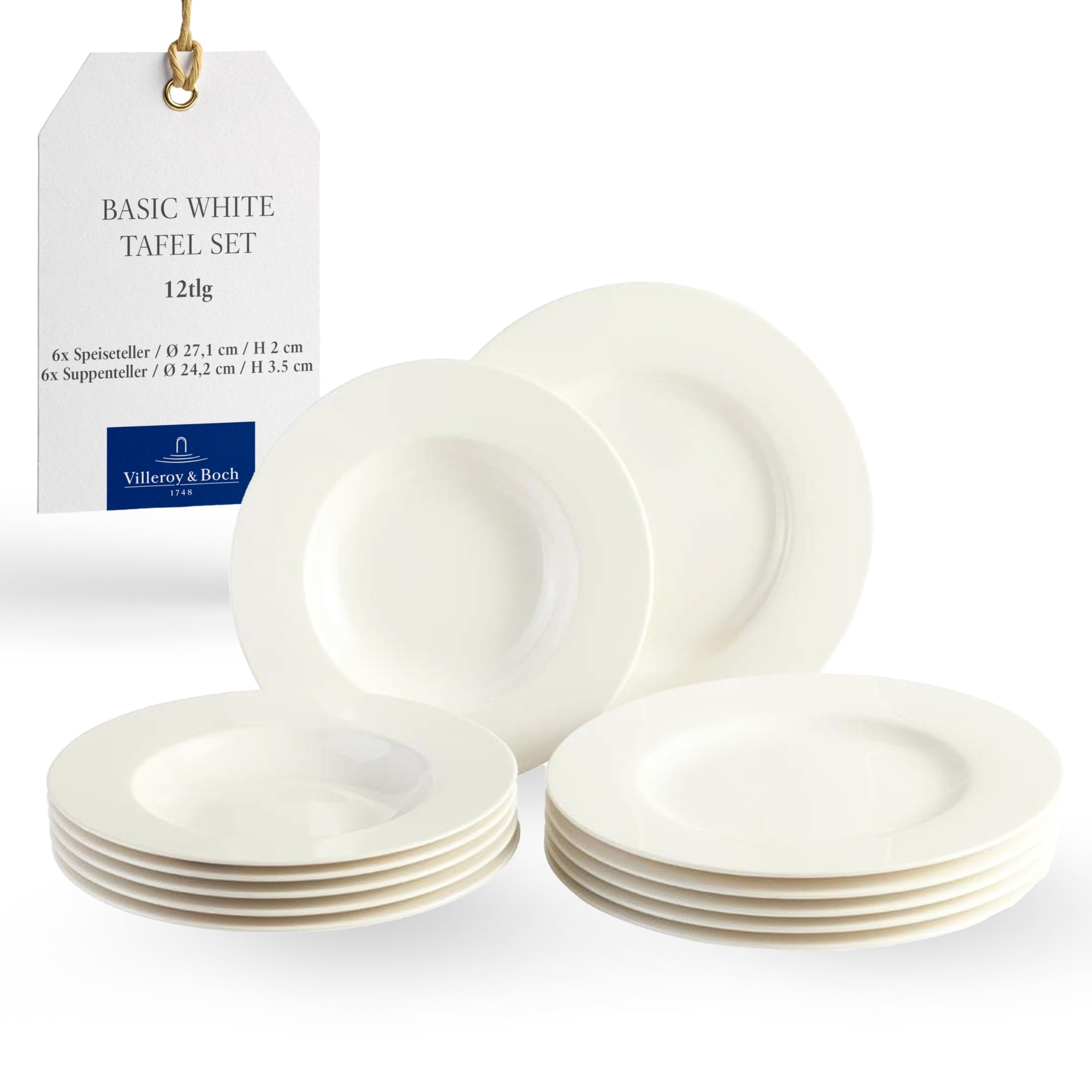 vivo - Villeroy & Boch Group vivo | Villeroy & Boch Group Basic White Dinner Set 12 Pieces EC