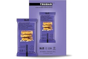 TRUBAR Vegan Protein Bar, Smother Fudger Peanut Butter, Gluten Free, Plant Based, High Fiber, Dairy Free, Low Fat, Non GMO, N