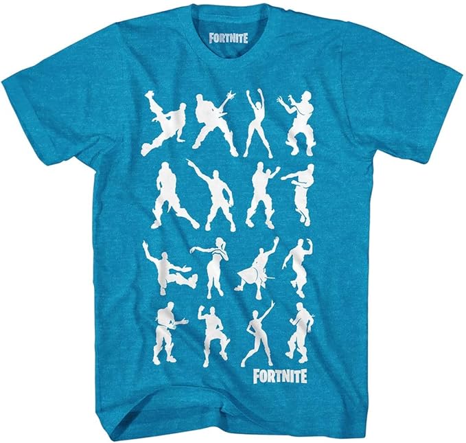 Fortnite Big Boys Dance Dance Emote Video Game T Shirt Turkis Heather Gross Amazon De Bekleidung