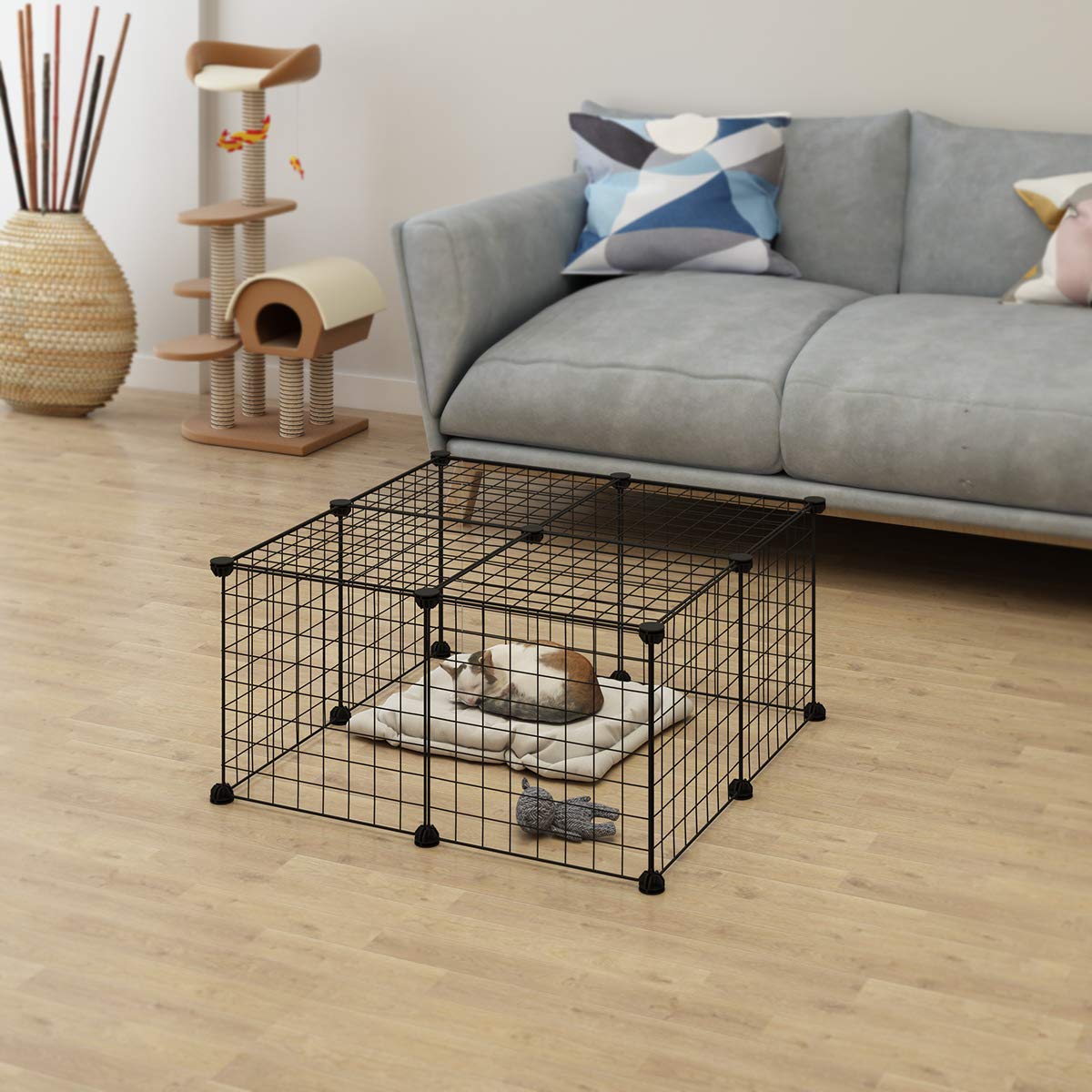 LANGRIA 24 pcs Metal Wire Storage Cubes Organizer, DIY Small Animal Cage for 712073186405 eBay