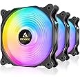 Antec RGB Fans, PC Fans, 120mm Fan, 120mm Case Fan 3 Packs, Case Fans 3-Pin 5V Addressable RGB Fans with Controller, MOBO Sync with 5V 3-Pin, F12 Racing