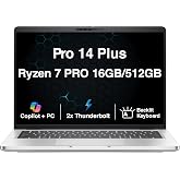Dell Pro 14 Plus Business Laptop 14" IPS FHD+ Ryzen 7 PRO 250, 16GB/512GB | Next Gen Latitude 5450, Copilot+ PC, 8-Core Processor (> Ultra 5 235U) Backlit KB, 2 Thunderbolt 4, 1080p IR Webcam, Win11Pro