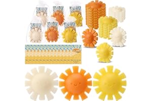 Leelosp 30 Sets Here Comes the Son Baby Shower Favors Sunshine Soaps Sun Handmade Scented Soap with Thank You Cards and Organza Bags for Guests Baby Shower Party Game Prize Supplies Return Gifts