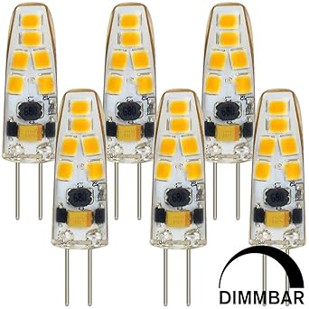 MENGS® 6 Stück Dimmbar G4 LED Lampe 3W AC/DC 12V Warmweiß 3000K 12x2835 SMD Mit Silikon Mantel