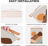 Benjia A3 Magnetic Poster Frame Teak Wood Hanger Kit 2 Pack 30cm view 5