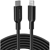 Anker USB C to Lightning Cable, Powerline II [MFi Certified, 10ft, Black] Extra Long Charging Cord for iPhone 13 13 Pro 12 Pr