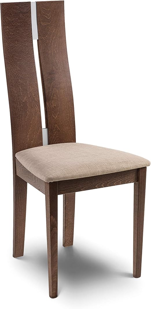 Julian Bowen Cayman Set of 2 Dining Chairs, Walnut Amazon.co.uk