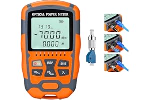 Duogalia Fiber Optic Tester Portable Fiber Light Power Meter SC/FC/ST Universal Interface Fiber Tester Built-in 10Km Visual Fault Locator (OPM&VFL) with FC to LC Adapter