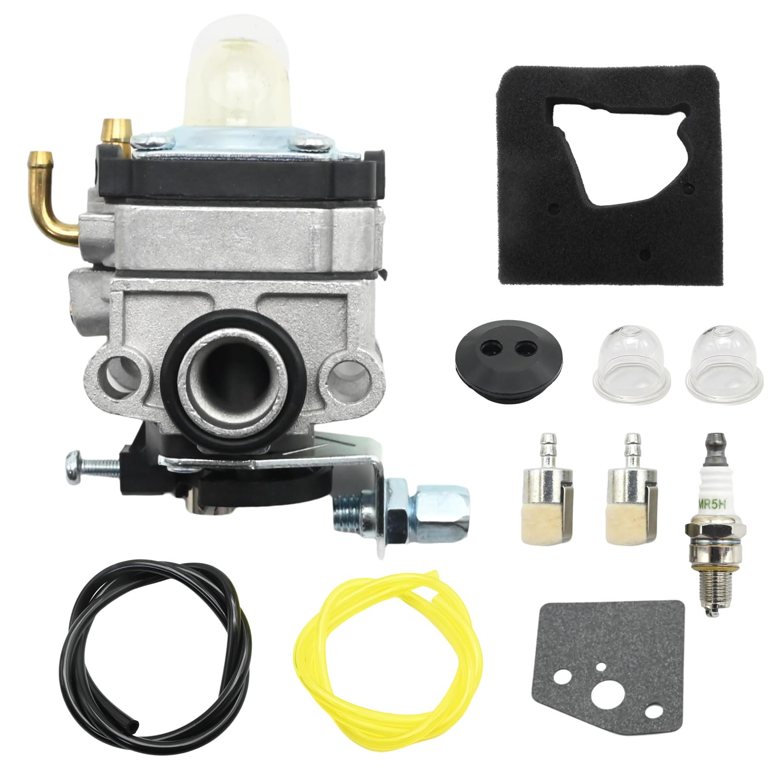 Hoypeyfiy 16100-ZM5-803 Carburettor Air Filter Kit with Fuel Filter Spark Plug, Replacement for Honda GX22 GX31 FG100 4-Stroke Engines HHE31C HHT31S UMK422 UMK422K1 UMK431 Trimmer Brush Cutter