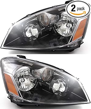 Amazon Com For Nissan Altima Headlight 2005 2006 Driver And Passenger Side Headlamp Assembly Replacement Automotive